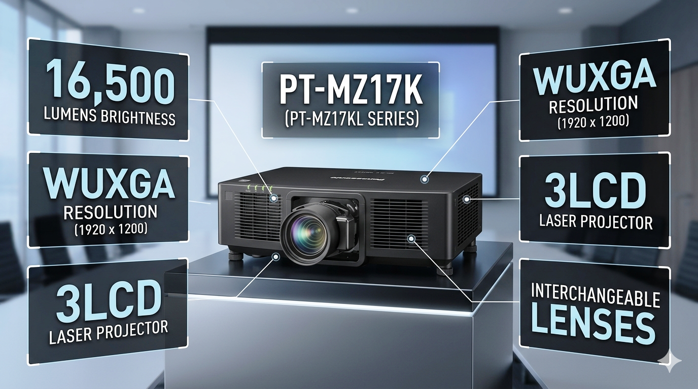 Projector Panasonic Ansi Lumens 17.000 cocok untuk Ruang Aula